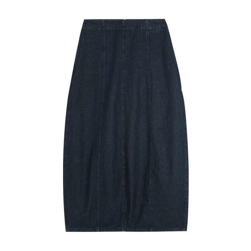 Dame Midi kjole lavet af høj kvalitets denim med elegant snit Stilla