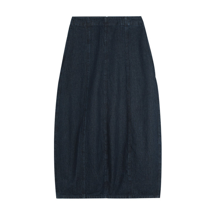 Dame Midi kjole lavet af høj kvalitets denim med elegant snit Stilla