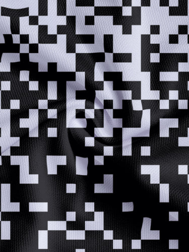 Herrer Poloshirt med moderne pixelmønster og åndbare egenskaber Stilla