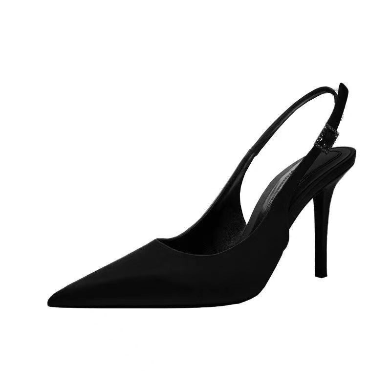 Dame Elegant Slingback Højhælede med smalt Ornamentbånd Stilla