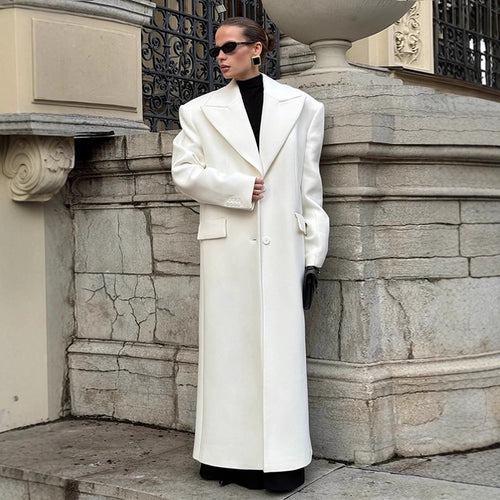 Dame oversized Uldfrakke Stilla
