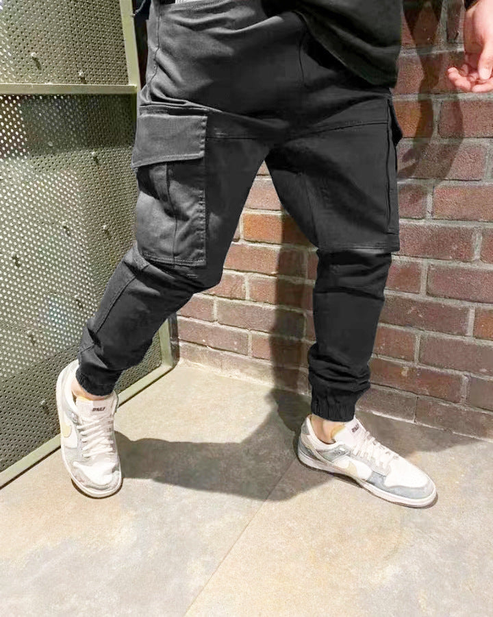 Herrer Cargo-bukser med elastiske cuff og praktiske lommer Stilla