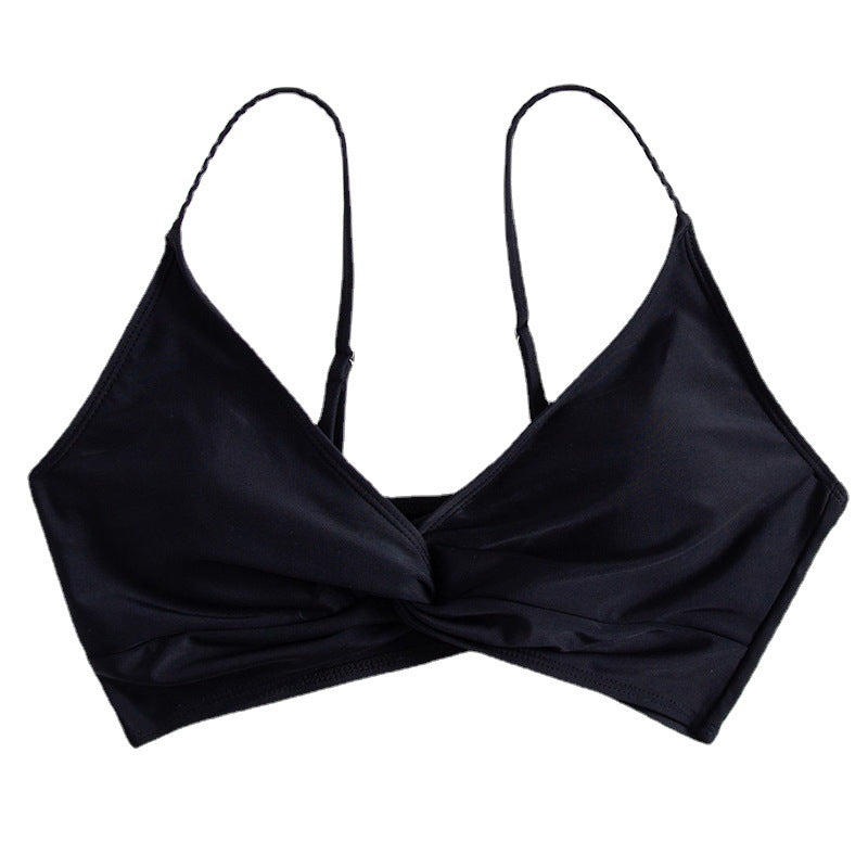 Dame sommerlig Bralette-bikinioverdel med elegant twist-detail Skovae
