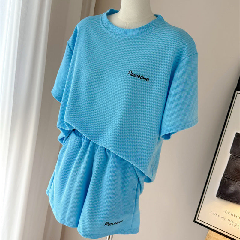 Femme Relaxed Fit Vaffelstrik To-delt Lounge-sæt Stilla
