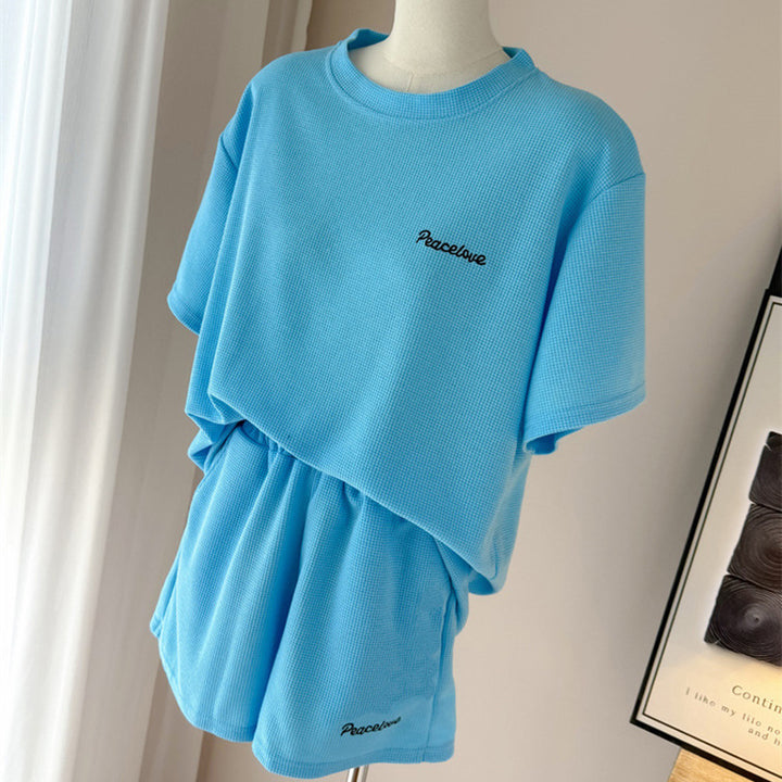 Femme Relaxed Fit Vaffelstrik To-delt Lounge-sæt Stilla