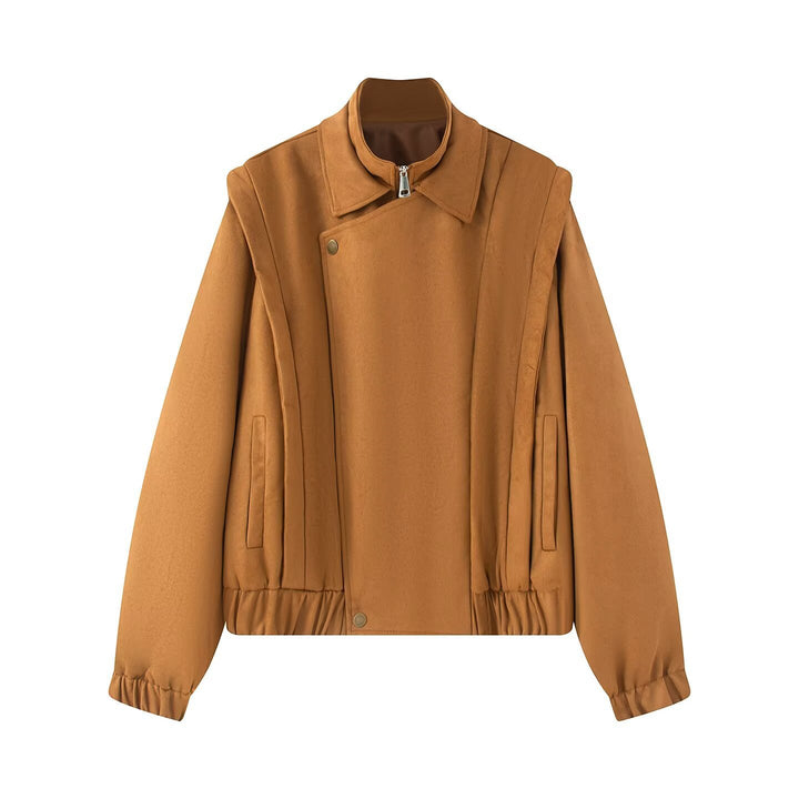 Kvinders fashionable overgangsjakke med asymmetrisk snit og komfortable lommer Stilla