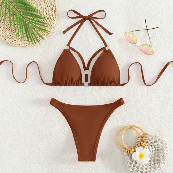 Dame Triangel-Bikini-Sæt med chic bære-system og elegante accent-detaljer Stilla