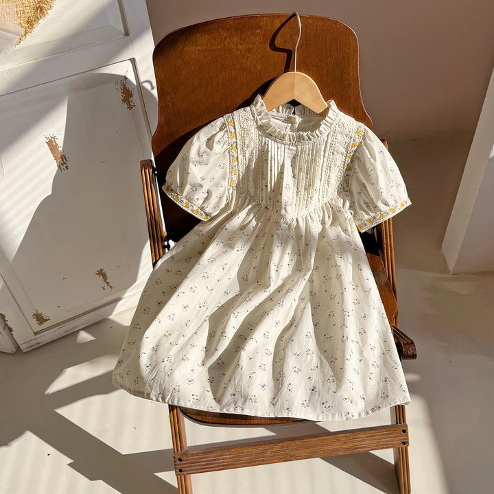Pige blomsterprint smocked kjole Stilla
