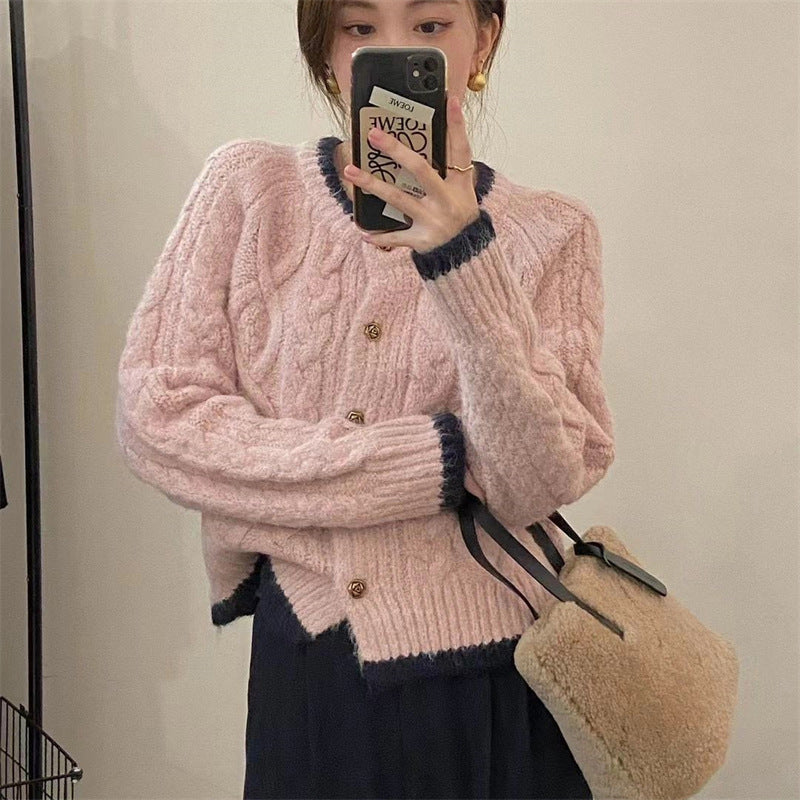 Femme Kabelstrik Knap-Cardigan Stilla