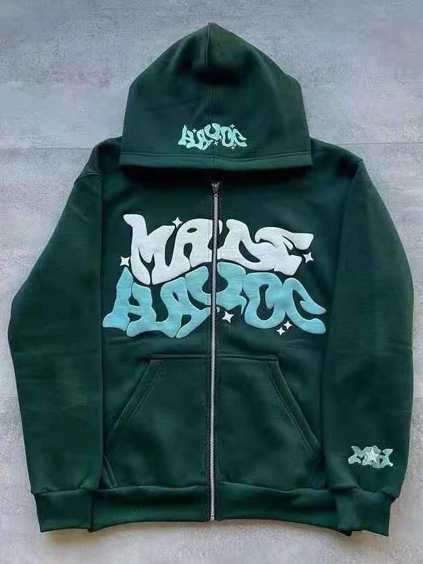 Kvindernes sporty hoodie jakke i urban graffiti stil Skovae