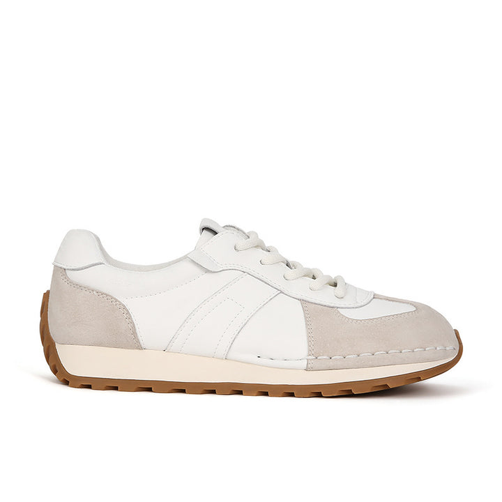 Dame retro-inspirerede metalliske sneakers med ruskindsdetaljer Stilla