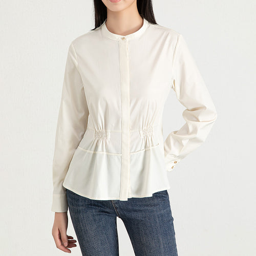 Dame bluse skjorte med elegant snit og talje Stilla