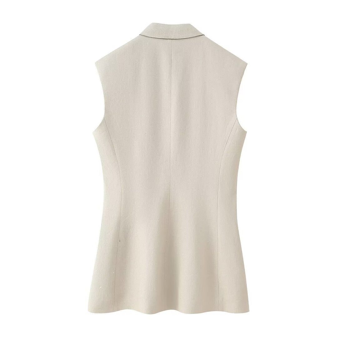 Dame bred High-Waist Bukser med elegant folder og komfortabel pasform Skovae