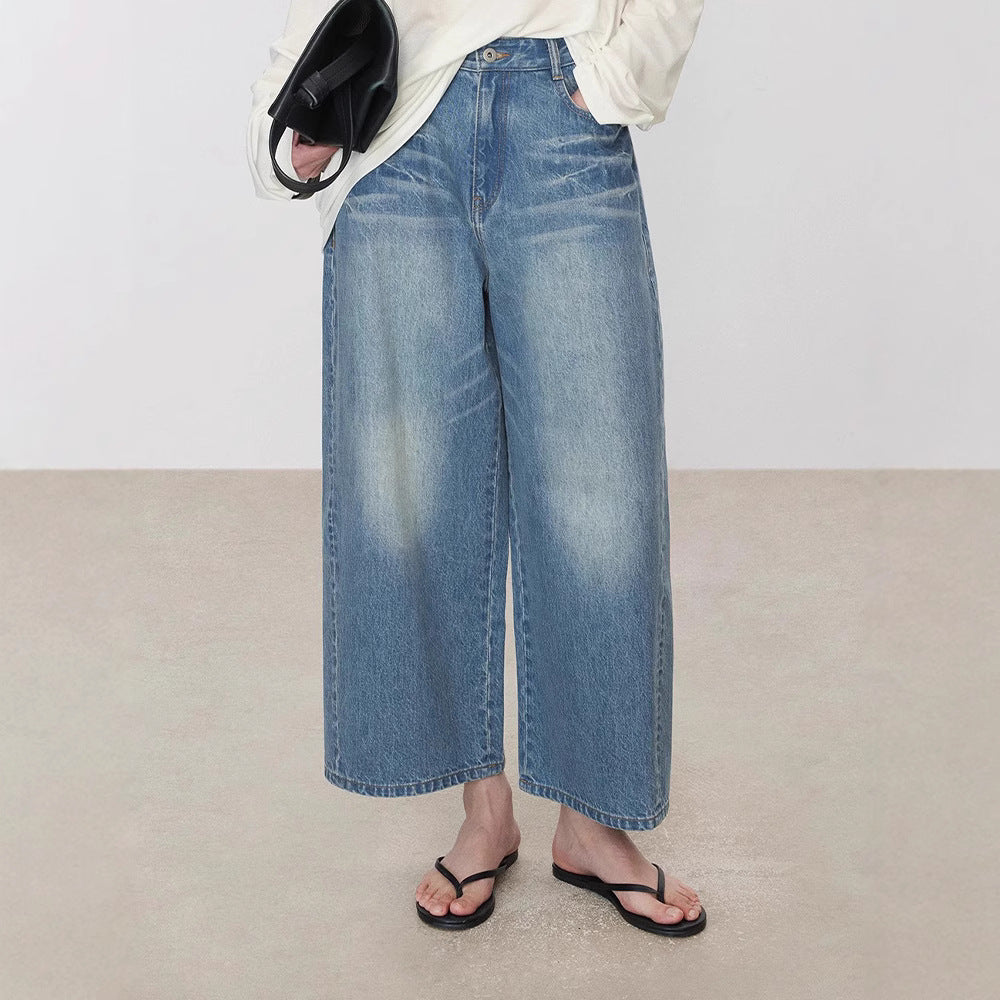 Kvinders brede jeans med høj talje Stilla