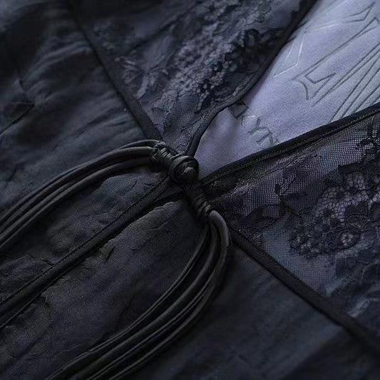 Dame Elegant Spidsvest med Bælte Stilla