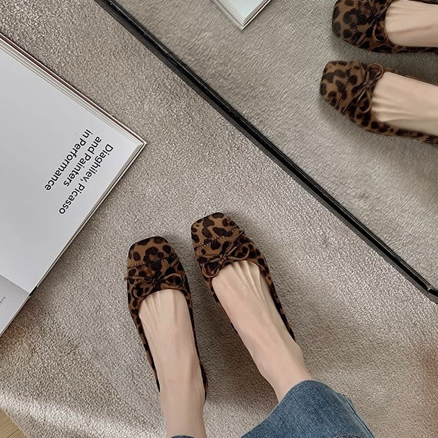 Femme Bue Detalje Slip-On Ballet Flats Stilla