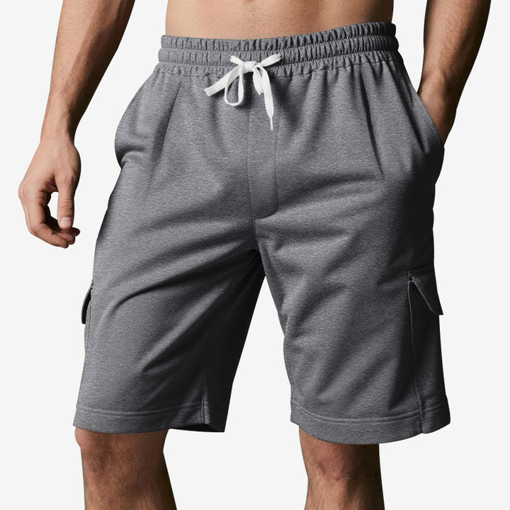 Herrer sporty cargo shorts med elastisk talje og sidelommer Stilla