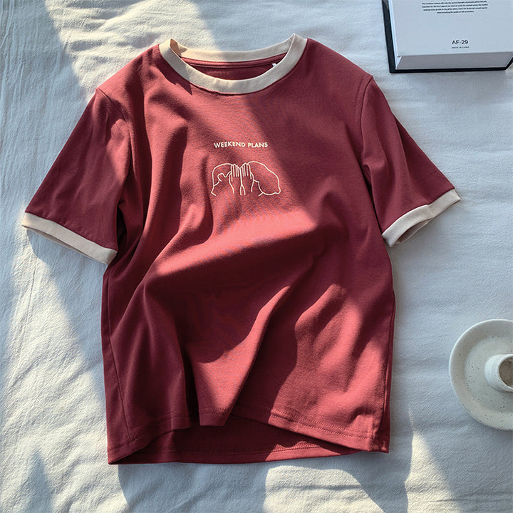 Dame Casual Graphic T-Shirt med legende statement-design Stilla