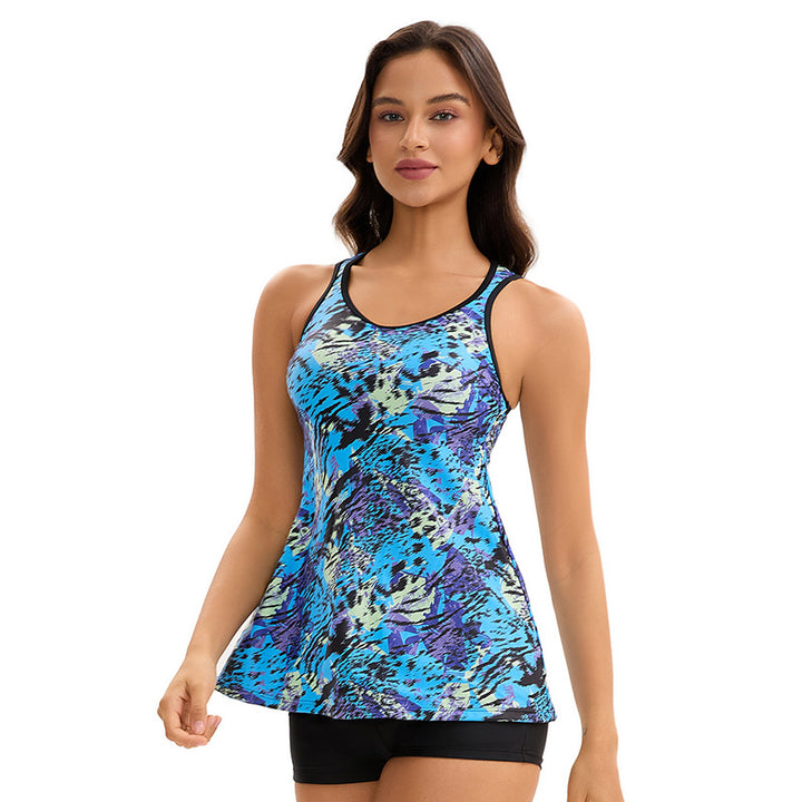 Dame Sporty Tanktop med åndbart materiale og stilfuldt mønster Stilla