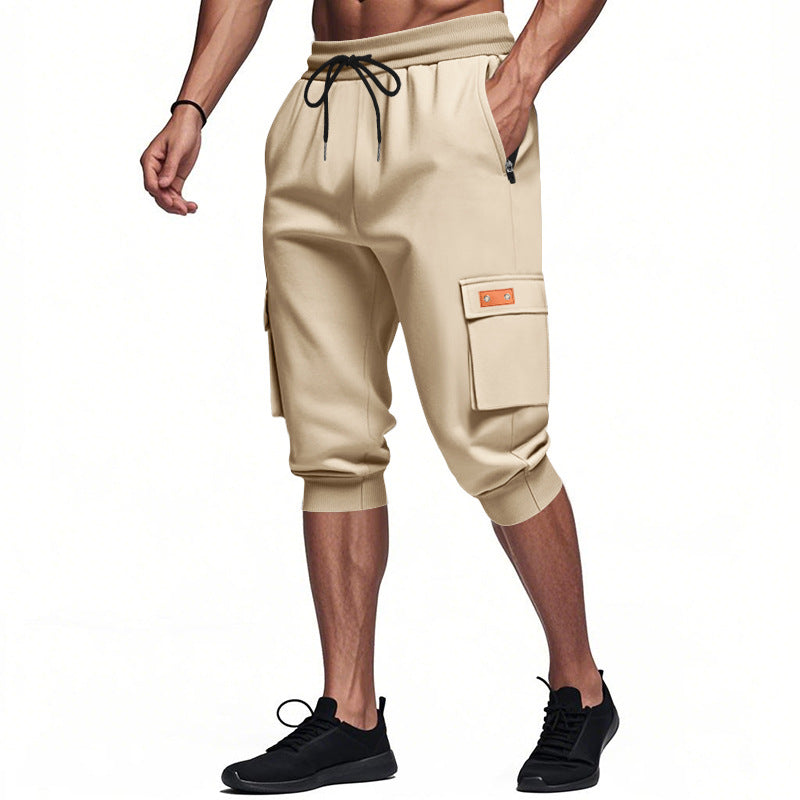 Herrer casual Cargo-joggingbukser med elastisk talje og praktiske lynlås lommer Stilla