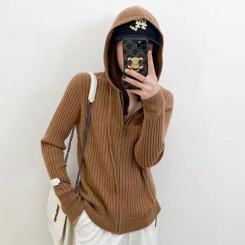 Dame Zip-Hoodie Sweater Stilla