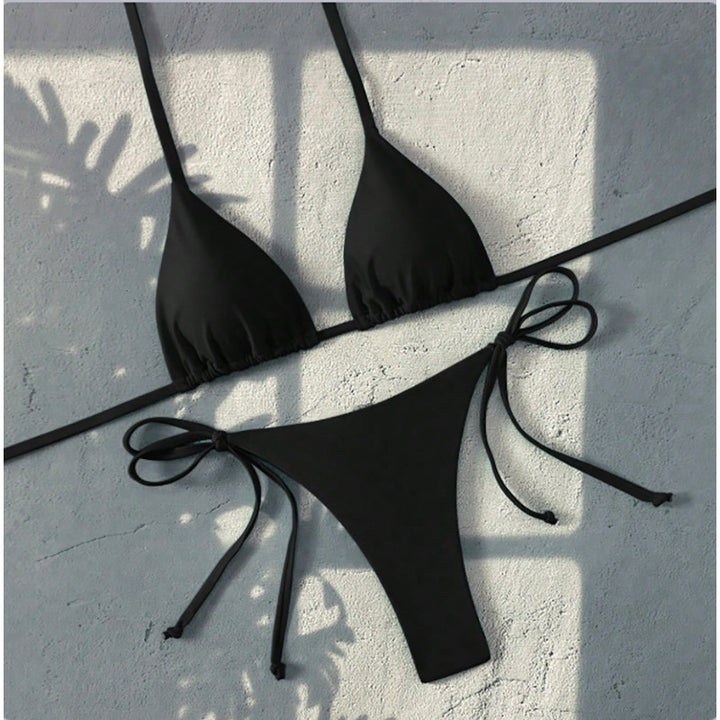 Dame Triangel-Bikini med justerbare snørredetaljer Skovae