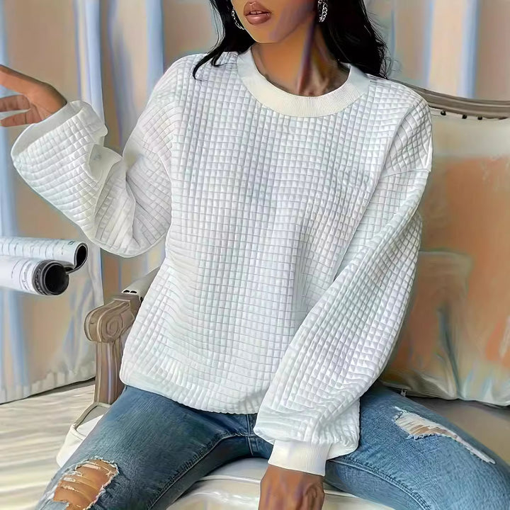 Dame Casual Oversized Pullover med struktureret design Stilla