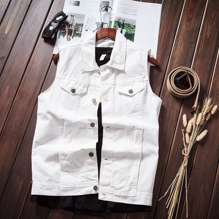 Kvinders afslappede denim vest med praktiske lommer og stilfuldt design Stilla