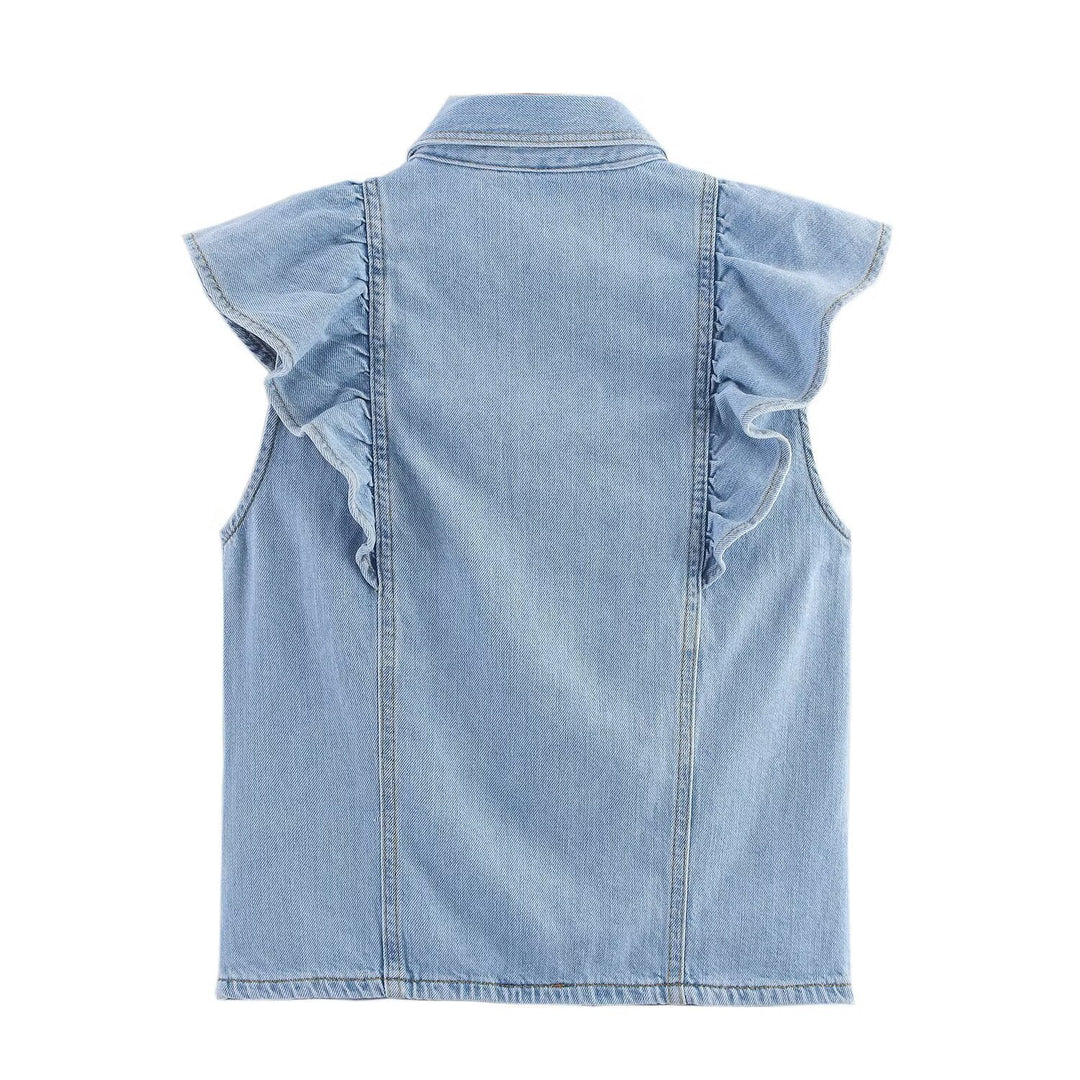 Dame baggy jeans med elegant bælteapplikation Skovae