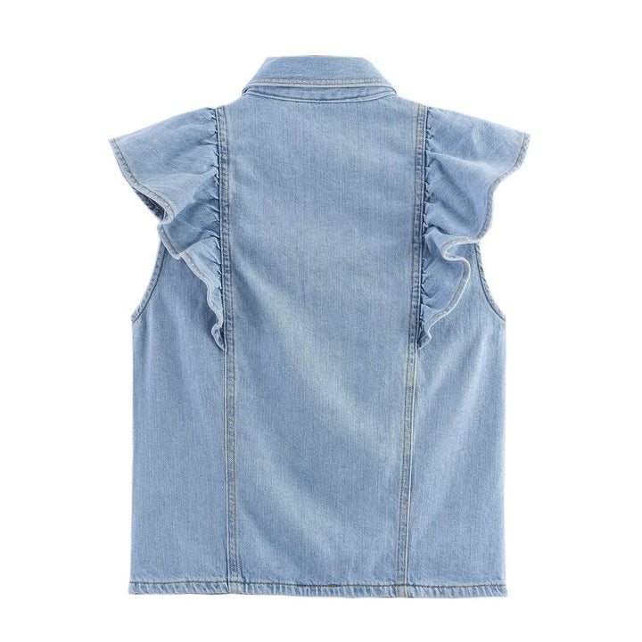 Dame baggy jeans med elegant bælteapplikation Skovae