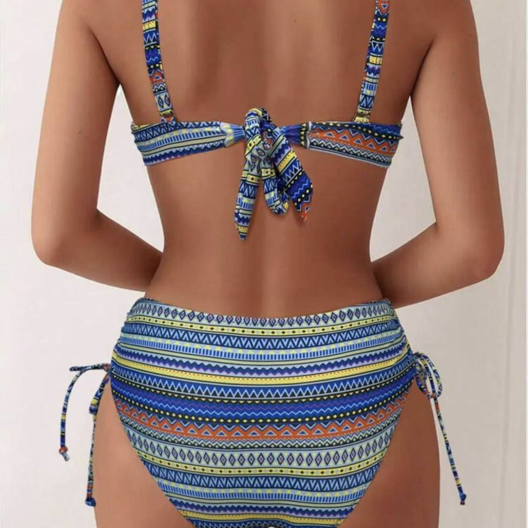 Dame Bikini-sæt med modigt vikle-detalje og justerbar talje Skovae