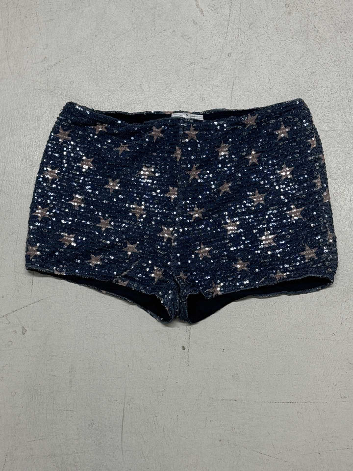 Dame mini skirt with sparkling polka dot pattern and elastic waistband Skovae