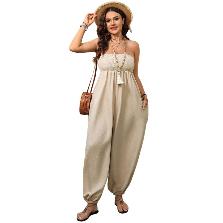 Dame afslappet jumpsuit med elastisk overdel og praktiske lommer Stilla