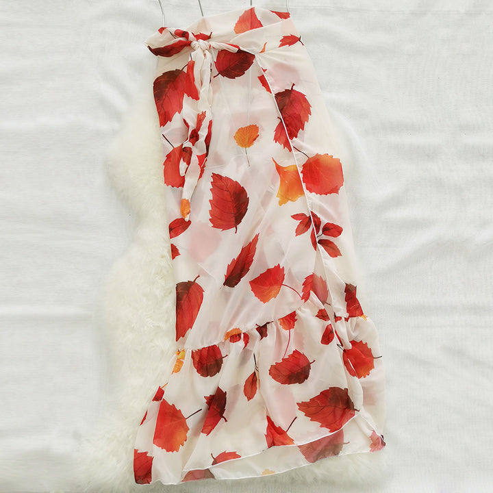 Dame Bikini-top med asymmetrisk snit og blomsterdesign Stilla