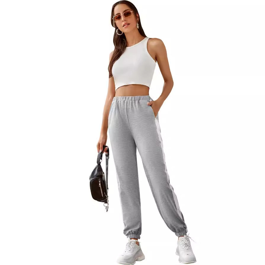 Kvinders komfortable sweatpants med sidelæg og elastisk talje Stilla