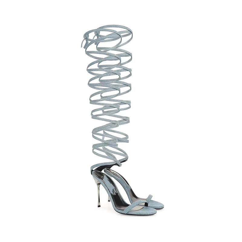Femme Spiral Snøring Højhælede Sandaler Stilla