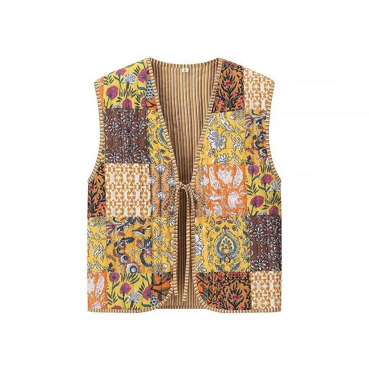 Femme Floral Patchwork Vest Stilla