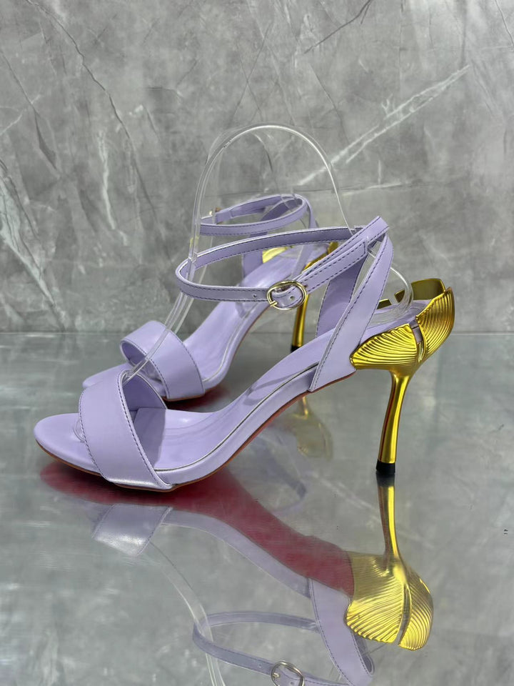 Femme Elegante Transparent Stilettohæle med Dekoreret Riemchen Stilla