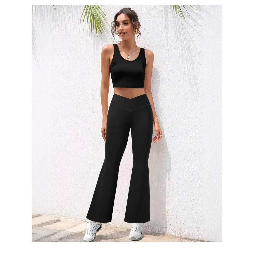Dame Sporty Crop-Top med løstsiddende leggings Stilla
