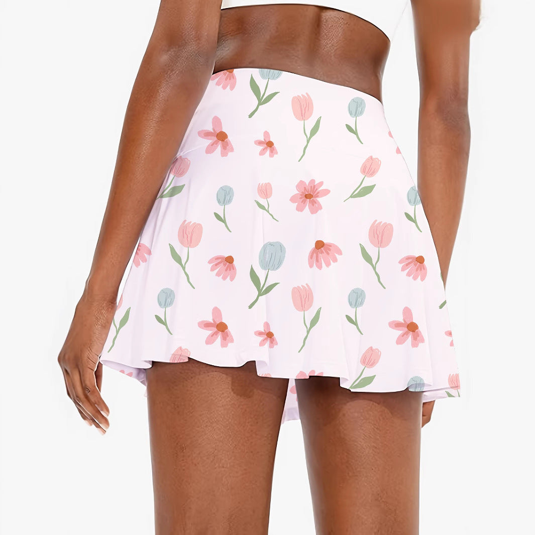 Dame Floral Aktiv Skort Stilla