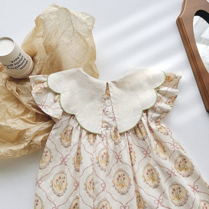 Femme Vintage Floral Broderet Kjole Stilla