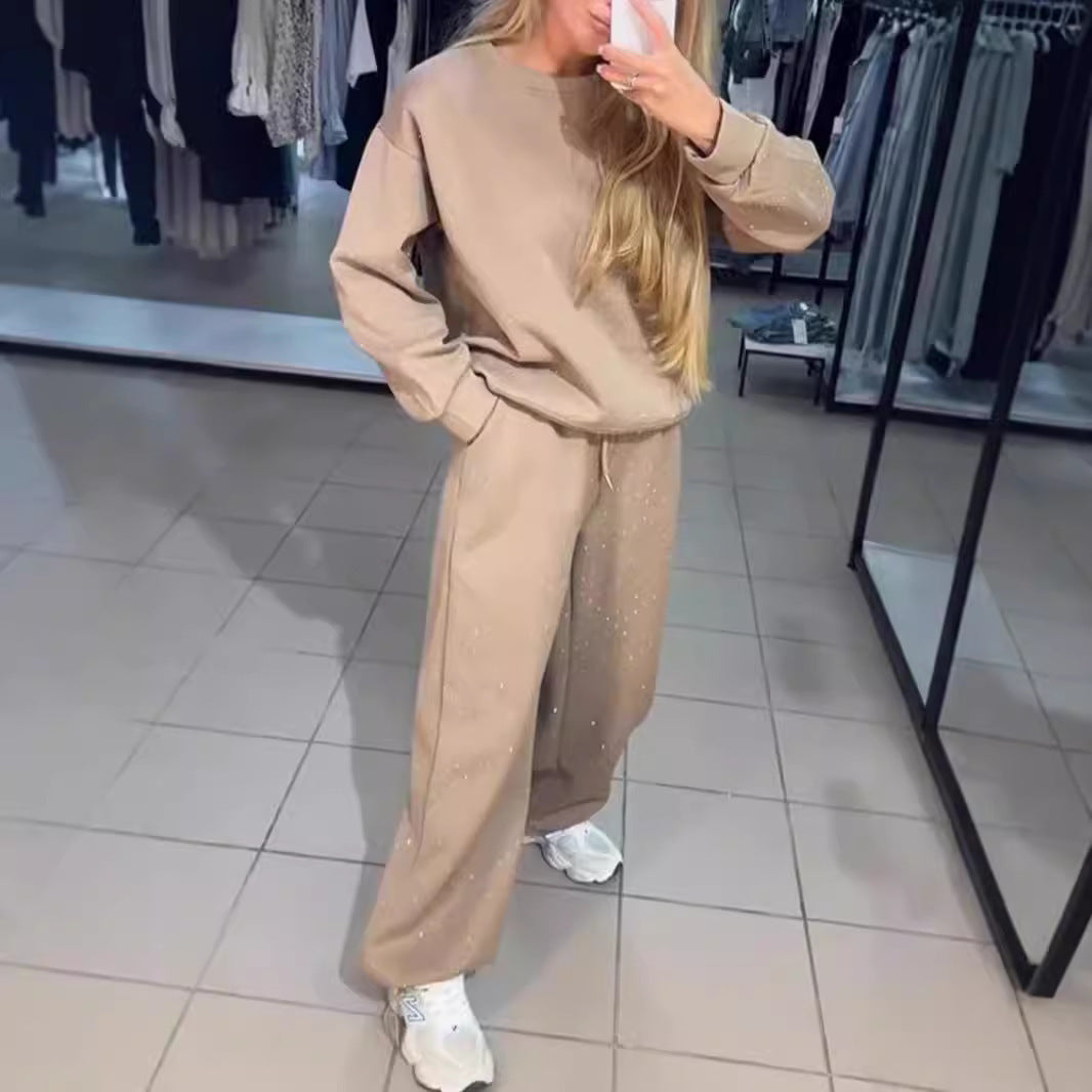 Dame Sweatpants sæt med stilfulde prikker Stiila