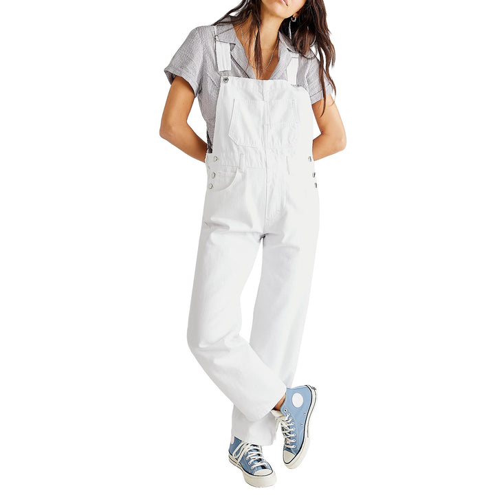 Dame casual denim overalls med praktiske lommer og justerbar talje Skovae