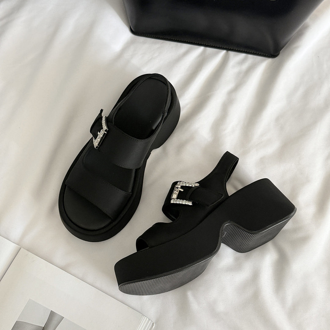 Femme Stilfulde Platform Slingback Sandaler Stilla