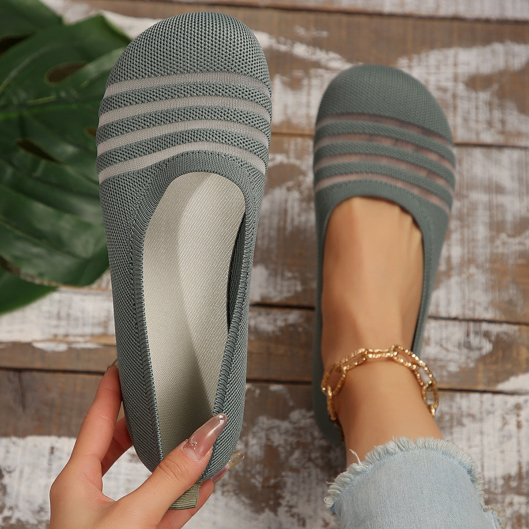 Dame Slip-On Ballerinas med elastisk overmateriale og komfortabelt fodseng Stilla