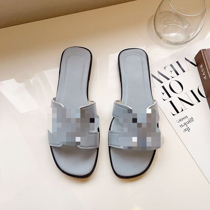 Dame åbne slidesandaler med fashionable remme og polstret fodseng Stilla