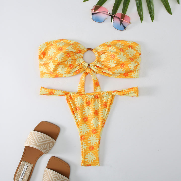 Femme Chic Cut-Out Bandeau Bikini Set Stilla