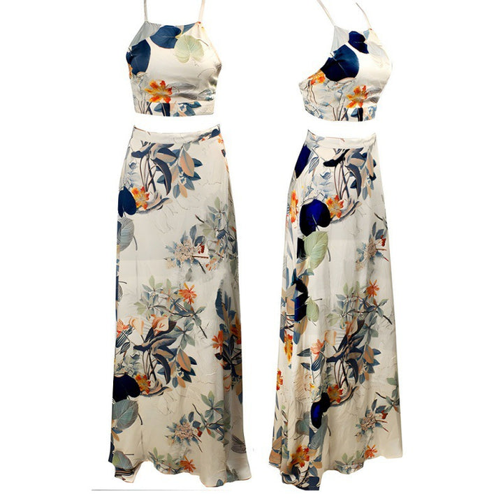 Femme Floral Print To-delt Sæt Stilla