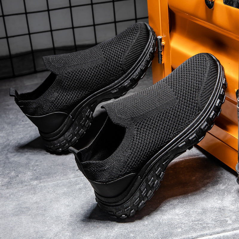 Dame Slip-On Sneakers med åndbart strikkens overflade og skridsikker sål Stilla