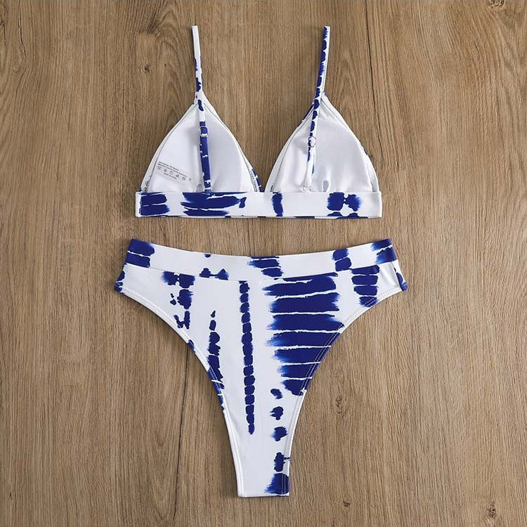 Dame High-Cut Tie-Dye Bikini Sæt Stilla